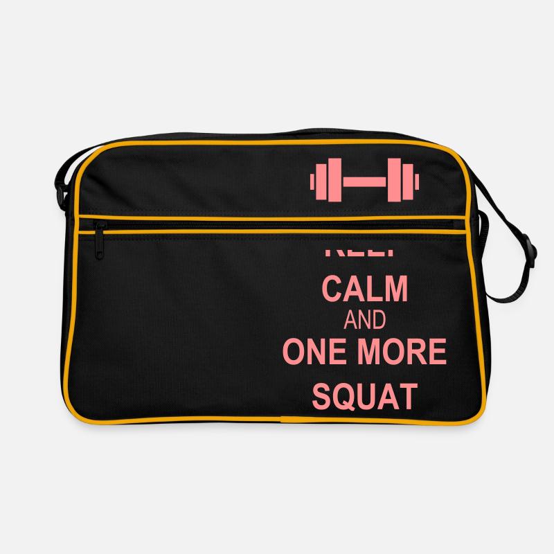 Keep calm and squat Retro Tasche