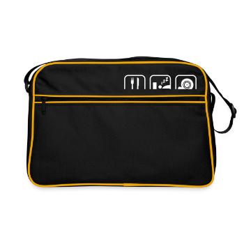 Sticker JDM Eat, Sleep, BOOST! - Sac Retro - noir/or - Devant