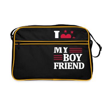 J’AIME MON AMI ! - Sac Retro - noir/or - Devant