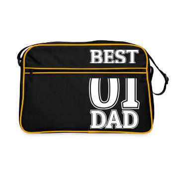 Le meilleur papa - Sac Retro - noir/or - Devant