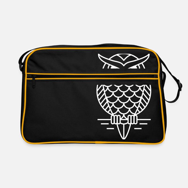 Eule Vogel Geschenk Hipster Retro Tasche