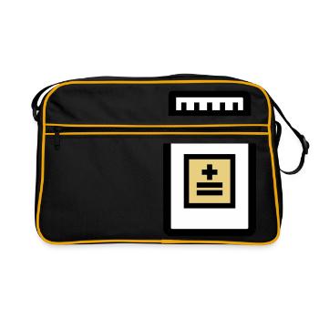 Boîte à comprimés pour pilules et médicaments - Sac Retro - noir/or - Devant