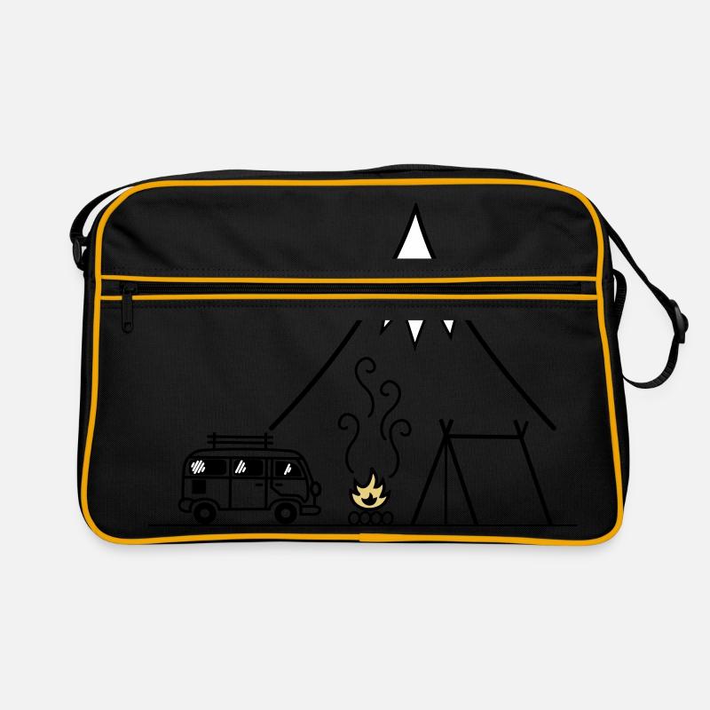 Campfire Camping Trip Retro Bag