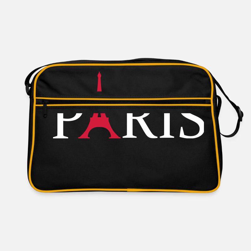 Paris - Retro Tasche - Schwarz/Gold