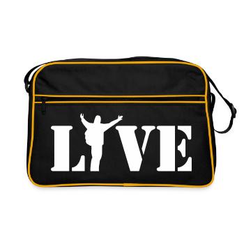 I love hiking - Sac Retro - noir/or - Devant