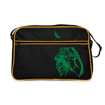 Eleven Forest Ranger Archer Fantasy RPG Gift - Retro Bag - black/gold - Front
