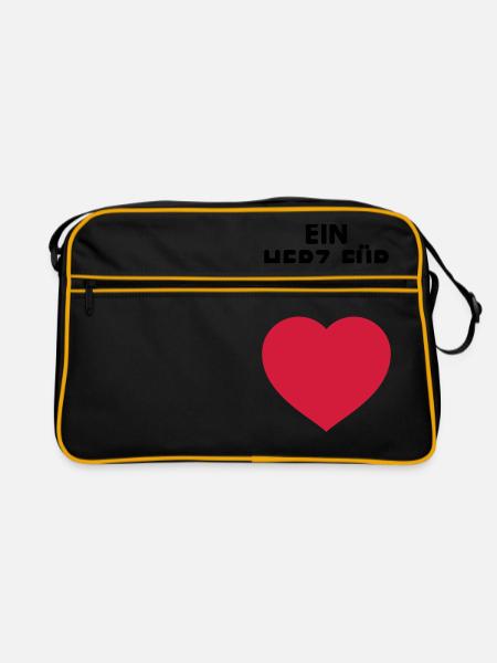 EIN HERZ FÜR SCHLAGER - Retro Tasche - Schwarz/Gold