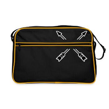 Crossed Arrows With Frame Vector - Retro Bag - black/gold - Front