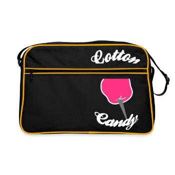 cotton candy - Retro Bag - black/gold - Front