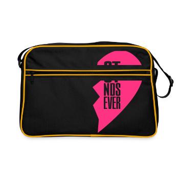 best friends forever right heart side - Sac Retro - noir/or - Devant