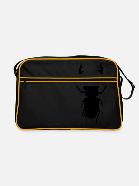 cerf_volant_c1 - Sac Retro - noir/or - Devant
