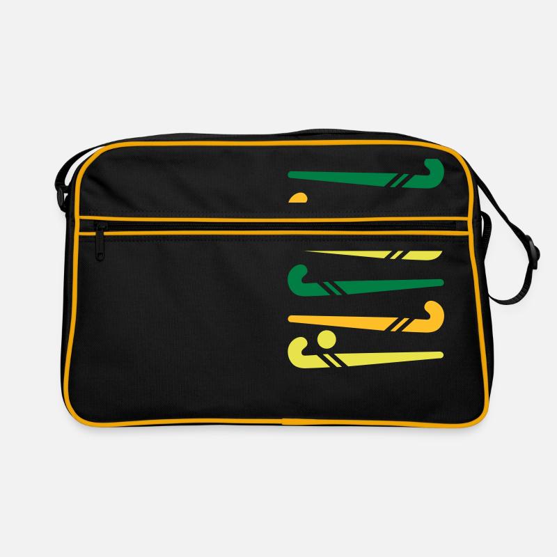 Hockeyschläger bunt Retro Tasche