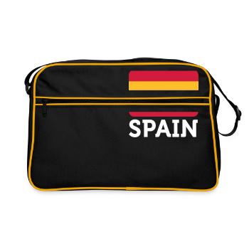 Drapeau national d'Espagne - Sac Retro - noir/or - Devant