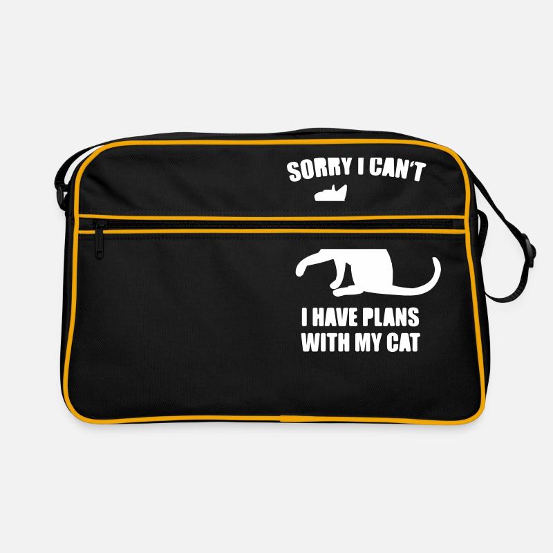 Cats - Cat - Cat - Cat - Cat Mama - Retro Bag - black/gold