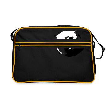 Yin und Yang Drachen mit Spheren - Retro Tasche - Schwarz/Gold - Vorne