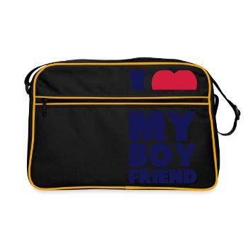 I LOVE MY BOYFRIEND - Sac Retro - noir/or - Devant