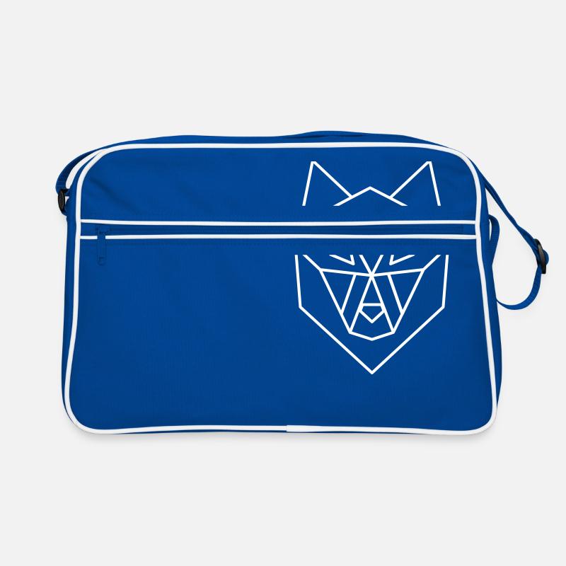wolf geometric dark backgrounds Retro Tasche