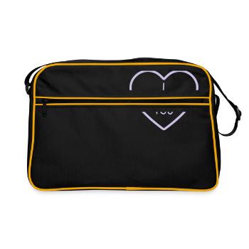 Ich toleriere Dich... coole Sprüche - Retro Tasche - Schwarz/Gold - Vorne