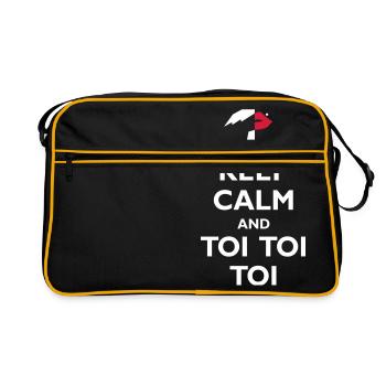 Toi Toi Toi Gardez le calme et - Sac Retro - noir/or - Devant