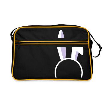 Oreilles de lapin bicolores - Sac Retro - noir/or - Devant