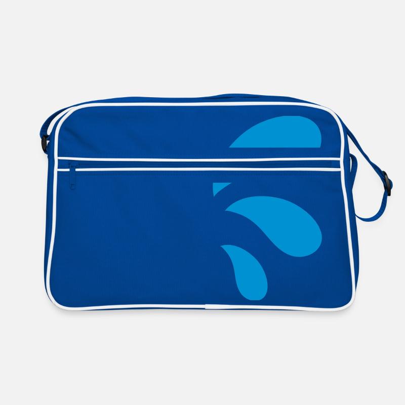 three curvy water blue droplets Retro Bag