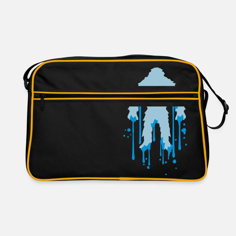 ice wet melt graffiti drops stamp color Retro Bag