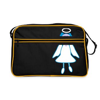 Schutzengel - Retro Tasche - Schwarz/Gold - Vorne