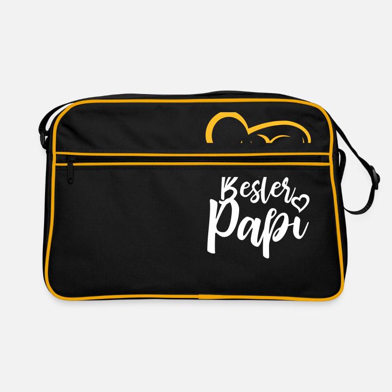 Bester Papi Vatertag Geschenk Retro Tasche