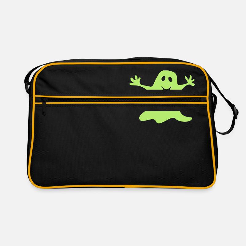 fantôme Halloween une couleur - Sac Retro - noir/or
