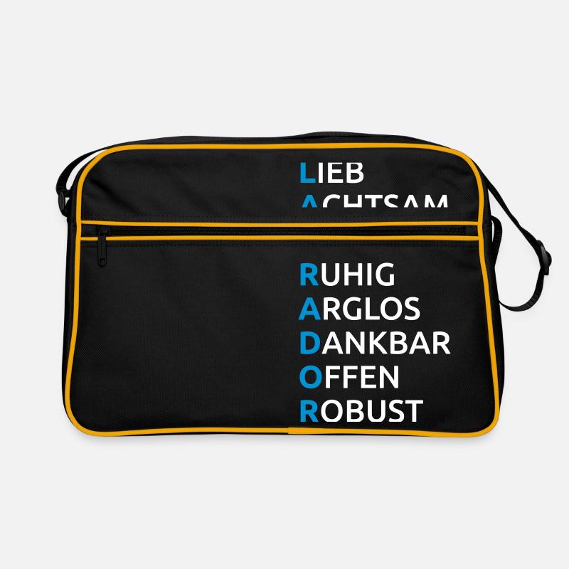Labrador Eigenschaften Spruch Retro Tasche