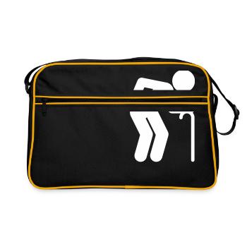 A Man Age At Retirement Age - Retro Bag - black/gold - Front