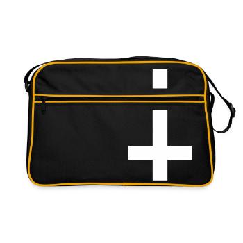 Cross Antichrist reversed 1c - Retro Bag - black/gold - Front