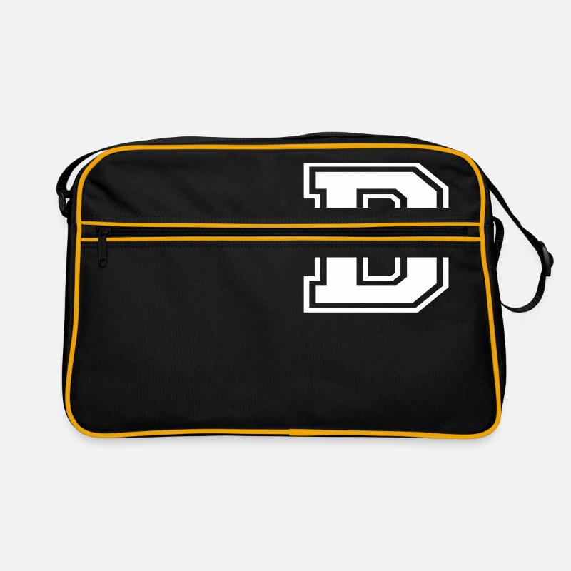D - Retro Tasche - Schwarz/Gold