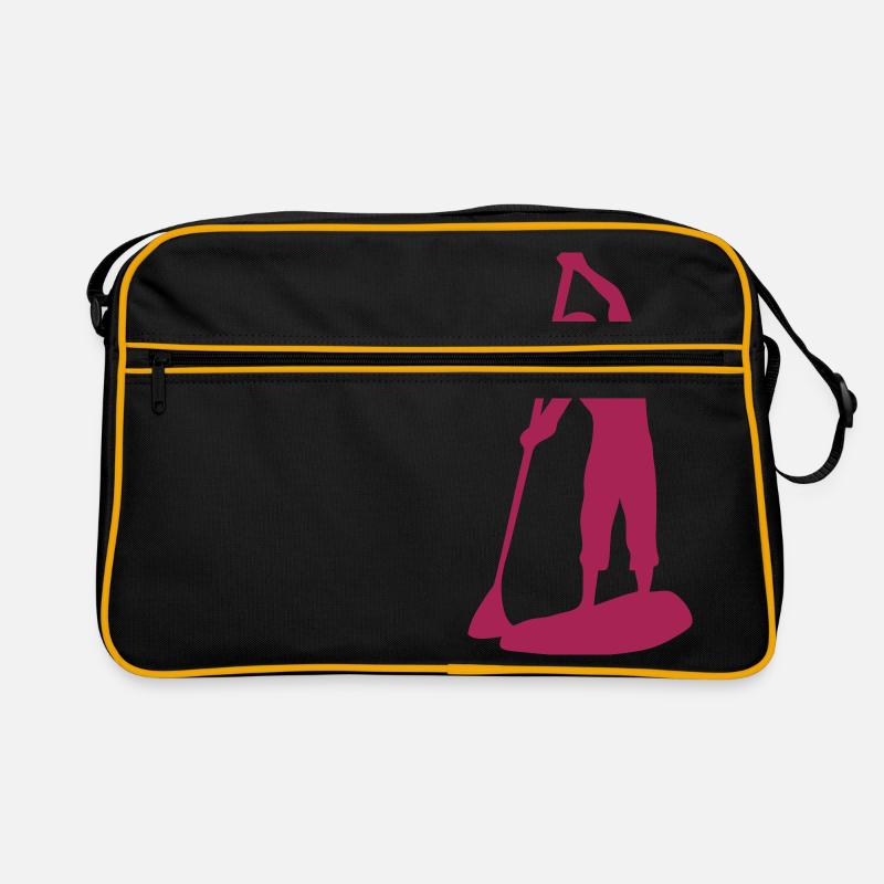 Paddle Board Silhouette Retro Tasche