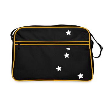 Sternbild Krebs - Retro Tasche - Schwarz/Gold - Vorne