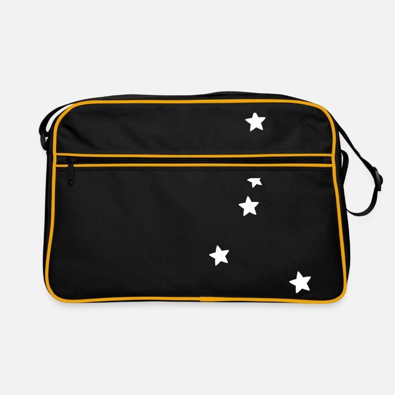 Sternbild Krebs - Retro Tasche - Schwarz/Gold