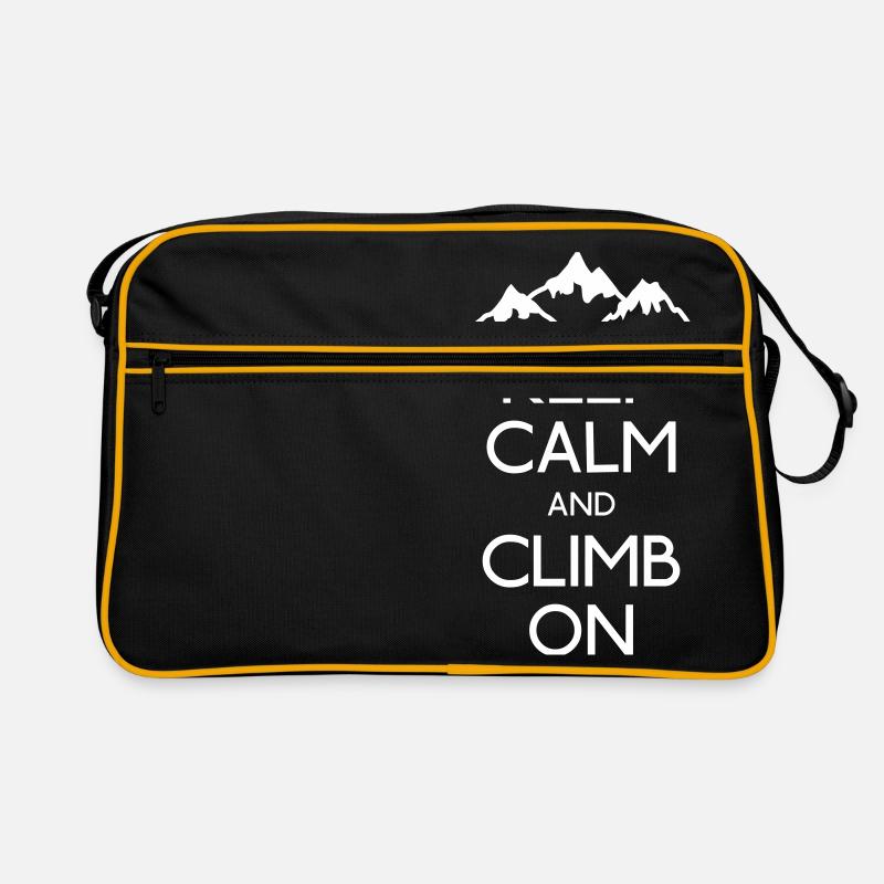 Keep Calm Klettern Retro Tasche