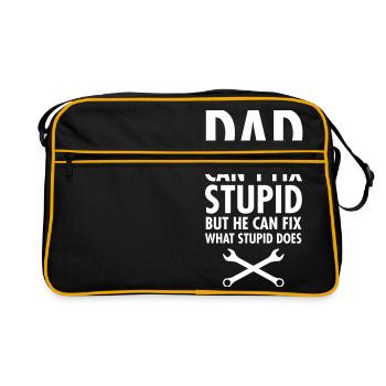 Dad Can't Fix Stupid... - Sac Retro - noir/or - Devant