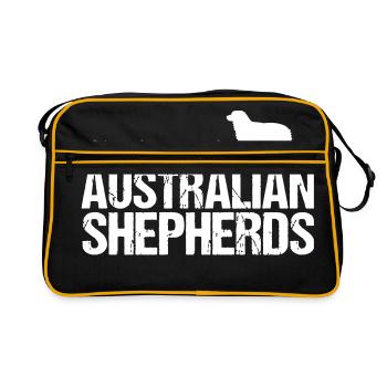 Aussie Life is better with Australian Shepherds - Retro Bag - black/gold - Front