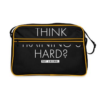 THINK TRAINING'S HARD? - Sac Retro - noir/or - Devant