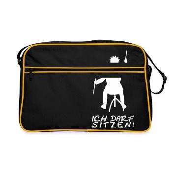 ICH DARF SITZEN - Retro Tasche - Schwarz/Gold - Vorne