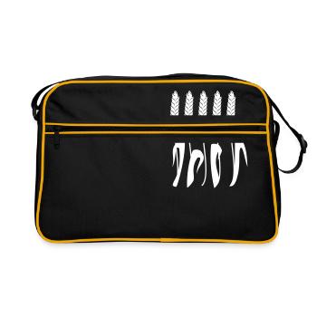 Weizenähren / wheat spike (1c) - Retro Bag - black/gold - Front
