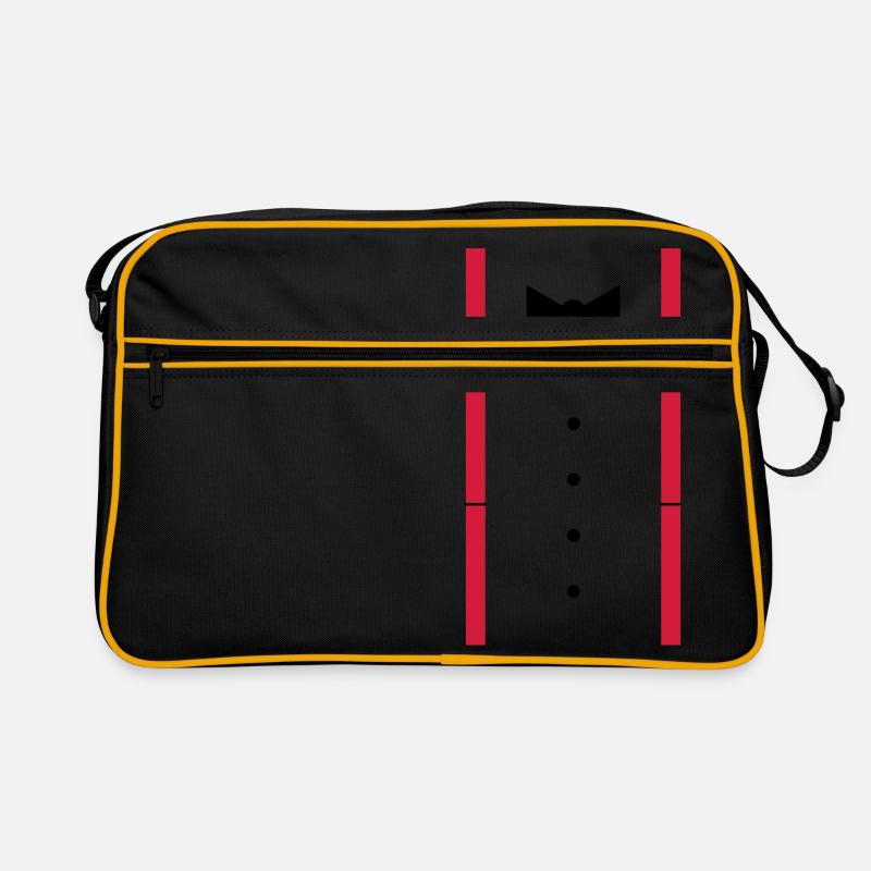 Hosenträger - Retro Tasche - Schwarz/Gold