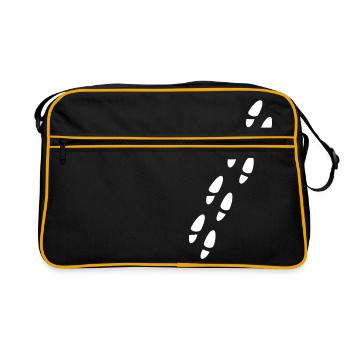 Schuhabdrücke - Retro Bag - black/gold - Front