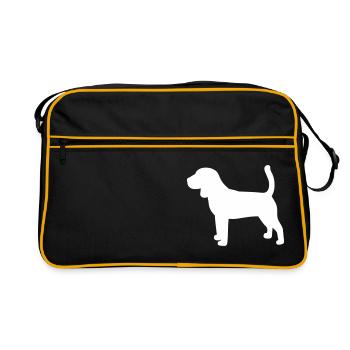 Beagle icon - Retro Bag - black/gold - Front