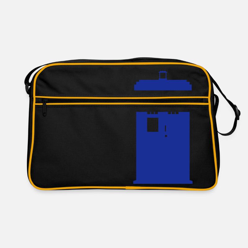 Police Box - Retro Tasche - Schwarz/Gold