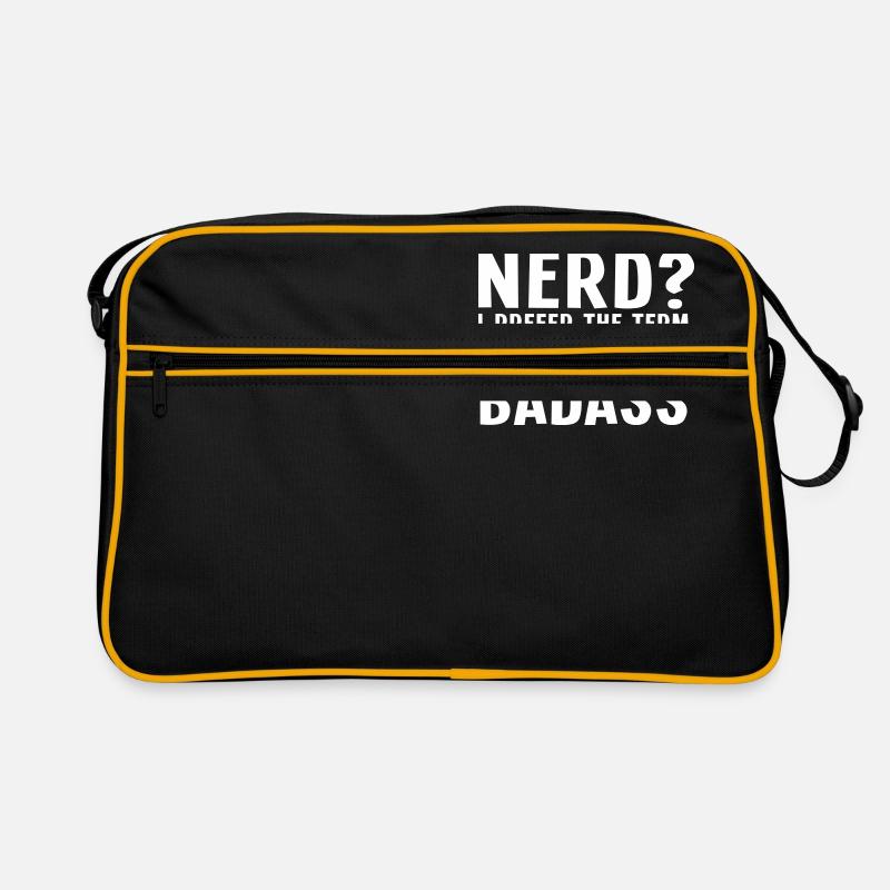 Nerd? I prefer the term intellectual badass II Retro Tasche