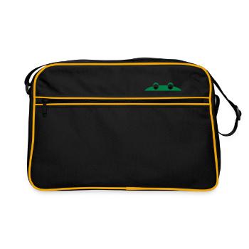 Frog face - Retro Tasche - Schwarz/Gold - Vorne