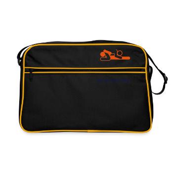 Profitez de la vie. Aller manger plus souvent! - Sac Retro - noir/or - Devant