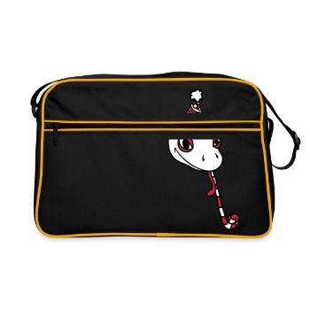 head celebrate birthday party gift snake ges - Retro Bag - black/gold - Front